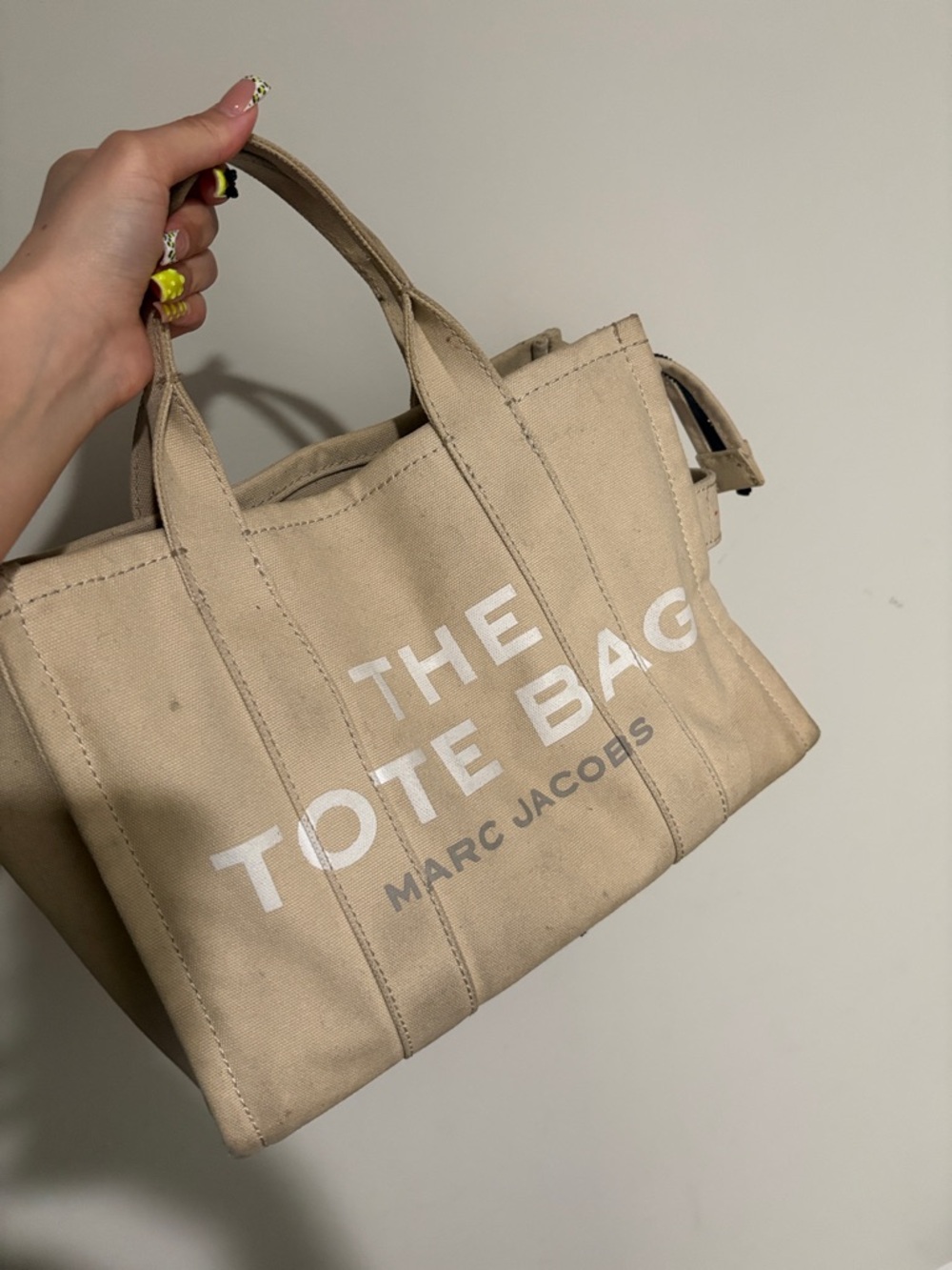 Marc Jacobs Beige Canvas Logo Tote